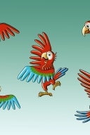 Parrot Poses mkillustration.net.jpg